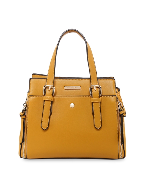 

Forever Glam by Pantaloons Mustard Yellow Solid Handheld Bag