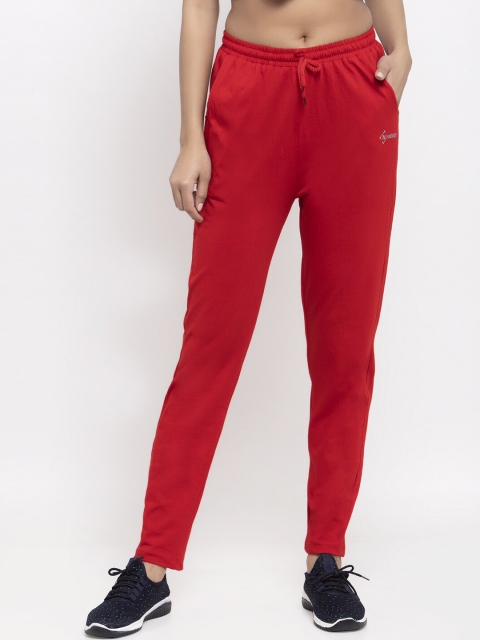 

NEUDIS Women Red Solid Track Pants