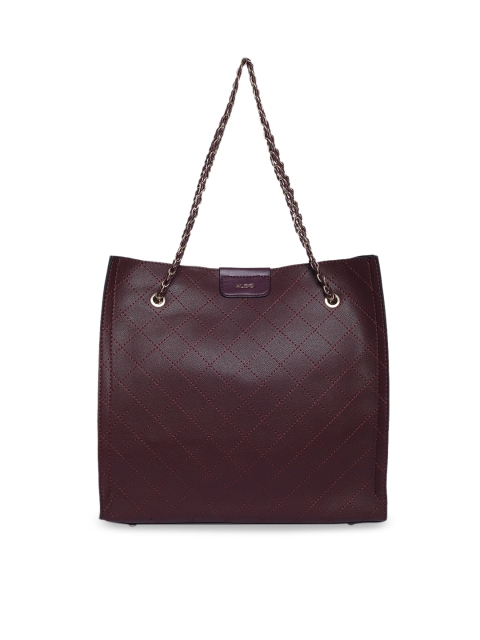 

ALDO Maroon Textured Tote Bag