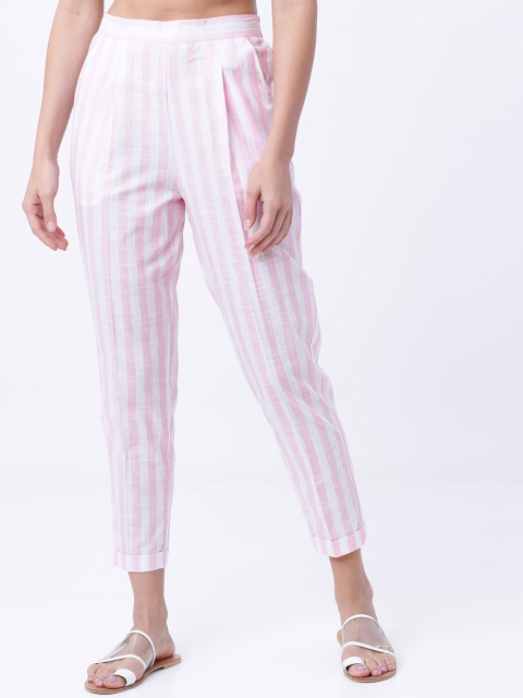 

Vishudh Women White Striped