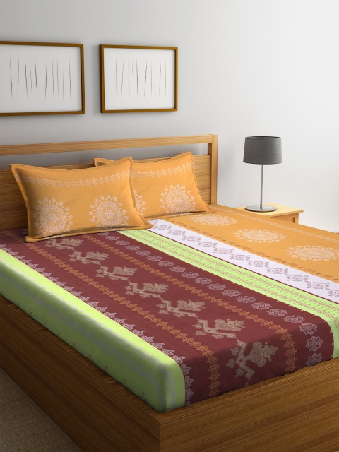 

BOMBAY DYEING Unisex Yellow Abstract, Orange