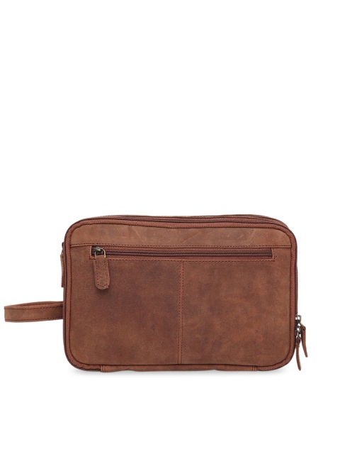 

WildHorn Men Tan Brown Solid Leather Toiletry Kit