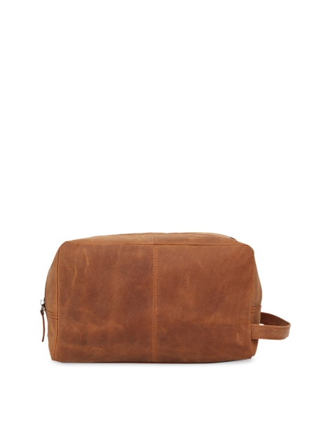 

WildHorn Men Tan Brown Solid Leather Toiletry Kit
