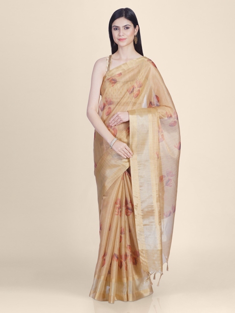 

Kasat Mustard Silk Cotton Printed Kota Saree