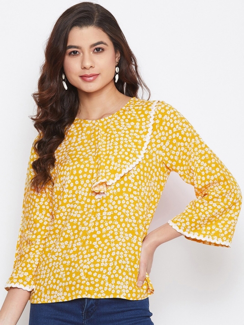 

Imfashini Women Yellow Printed Top