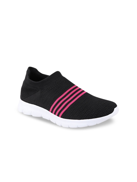 

Shoetopia Women Black Slip-On Sneakers
