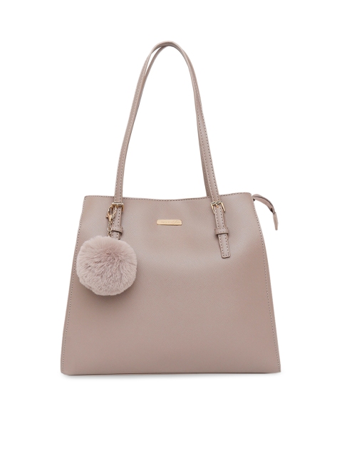 

Forever Glam by Pantaloons Taupe Solid Shoulder Bag