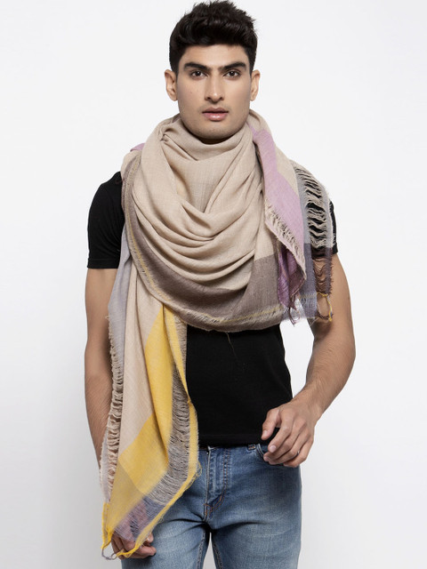 

Calvadoss Men Beige & Brown Solid Sustainable Mufflers