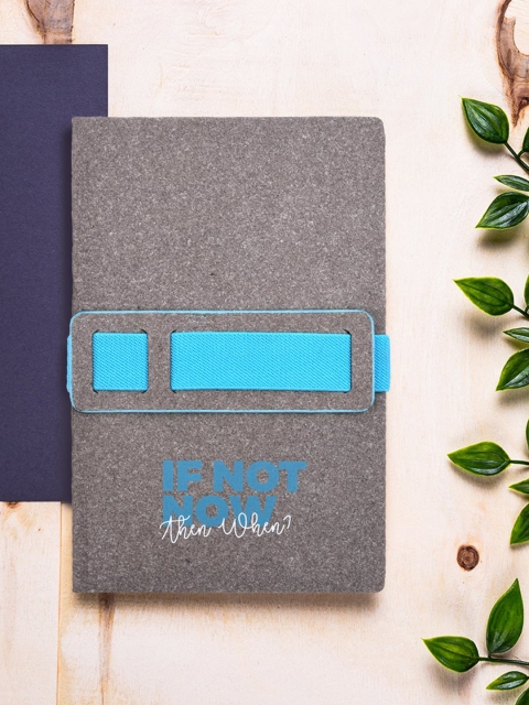 

Doodle Grey & Blue Printed Swift Steps Eco-Friendly Notebook