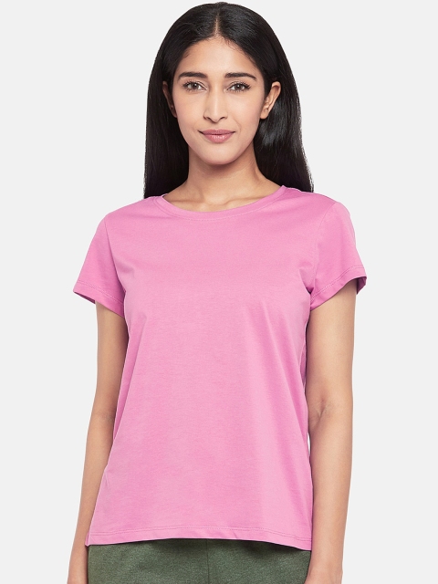 

Dreamz by Pantaloons Women Mauve Solid Lounge T-Shirt