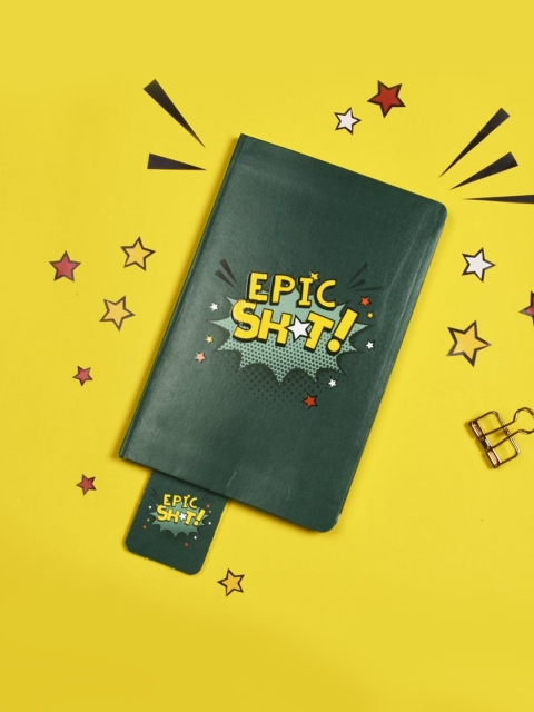 

Doodle Green & Yellow Spot UV Printed Epic Shit Tween Collection Hard Bound Notebook