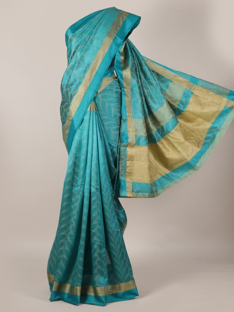 Pothys Green Woven Design Jute Silk Saree