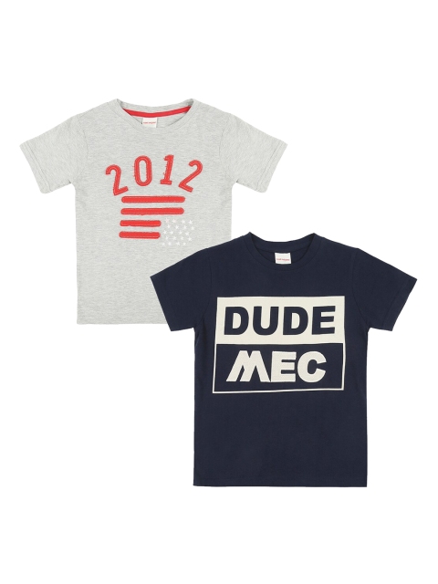 

RAINE AND JAINE Boys Grey Printed Round Neck T-shirt
