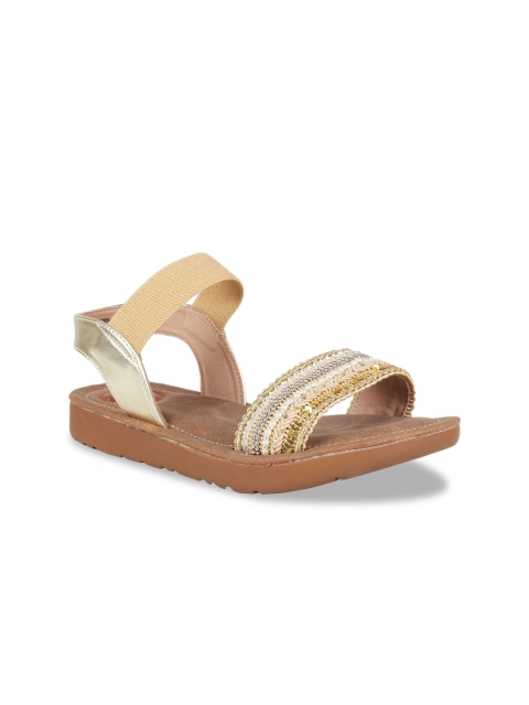 

Catwalk Women Gold-Toned Solid Open Toe Flats