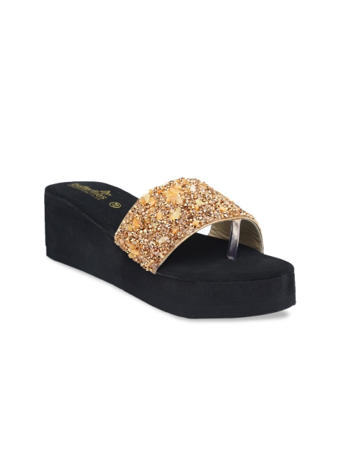 

Butterflies Women Copper-Toned Embellished Heels