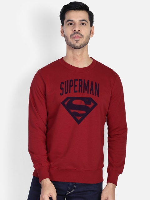

Free Authority Men Red & Black Superman Print Sweatshirt