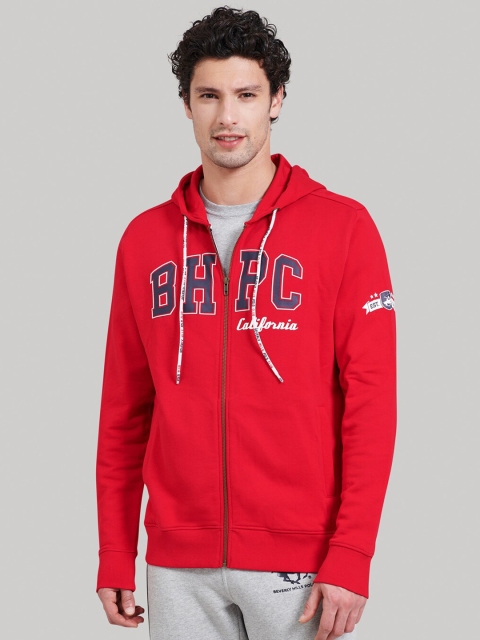 

Beverly Hills Polo Club Men Red Printed Sweatshirt