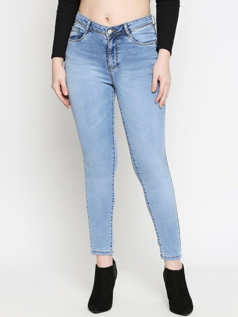 

Kraus Jeans Women Blue Skinny Fit High-Rise Clean Look Jeans