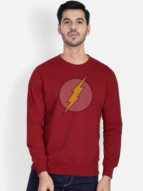 

Free Authority Men Red & Yellow Flash Print Sweatshirt