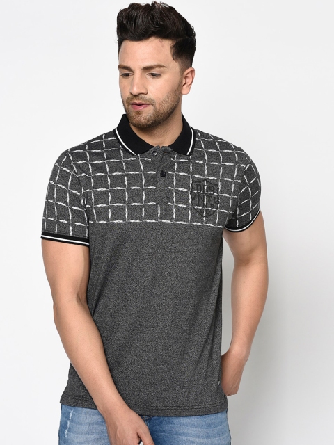 

Duke Men Grey Printed Round Neck T-shirt