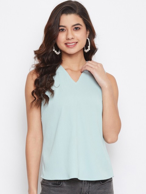 

Imfashini Women Sea Green Solid Top