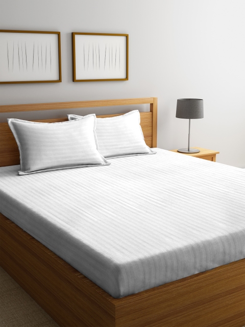 

Trident White Solid 210 TC Cotton 1 King Bedsheet with 2 Pillow Covers