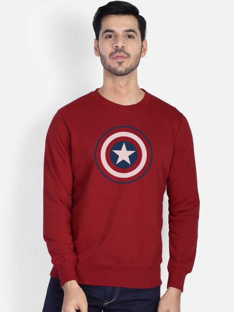 

Free Authority Men Red & Blue Captain America Print Sweatshirt