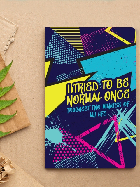 

Doodle Purple & Blue Normal is Boring Eco-Friendly Diary