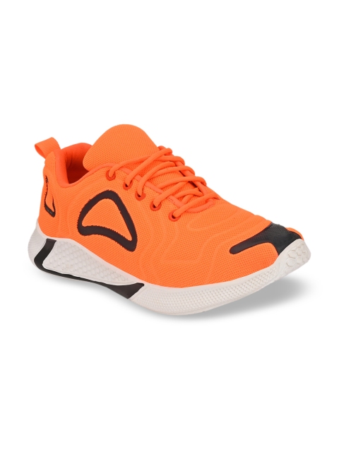 

AfroJack Men Orange Printed Sneakers