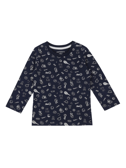

Pantaloons Baby Boys Navy Blue Printed Round Neck T-shirt