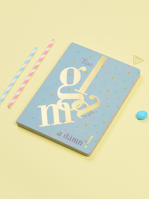

Doodle Blue & Gold-Toned Printed Glitz Undated Planner