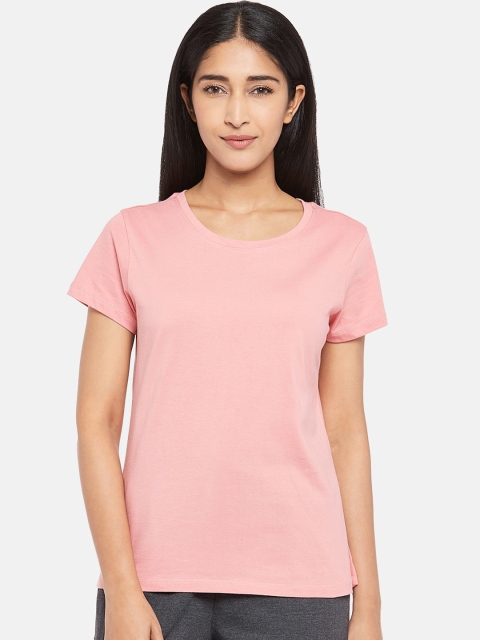 

Dreamz by Pantaloons Women Pink Solid Lounge T-Shirt