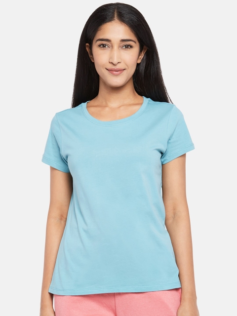 

Dreamz by Pantaloons Women Blue Solid Lounge T-Shirt
