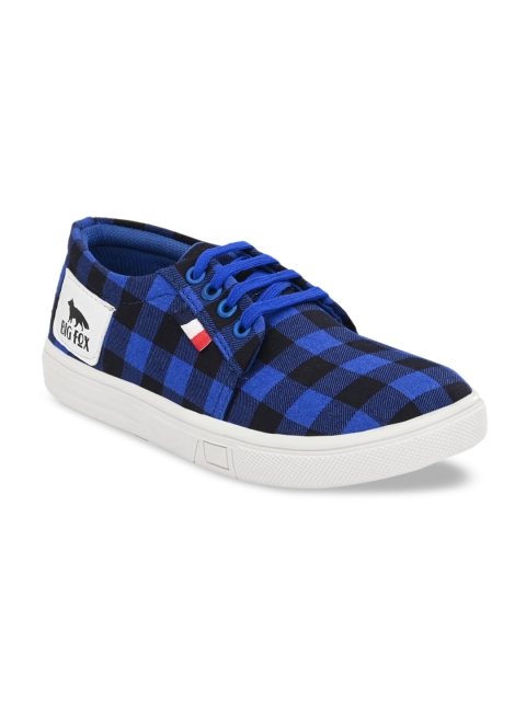 

Big Fox Boys Blue & Black Checked Sneakers