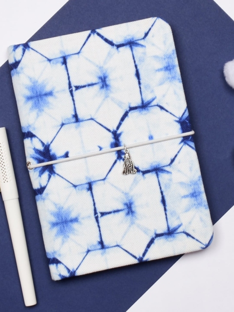 

Doodle White & Blue Printed Octagonal Notebook
