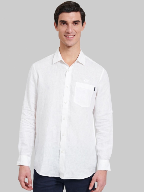 

Beverly Hills Polo Club Men White Regular Fit Solid Casual Shirt