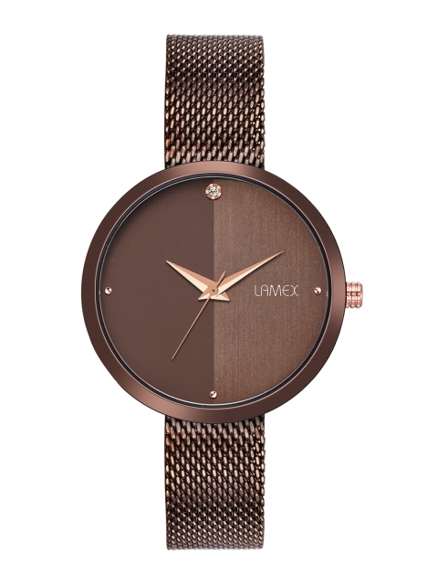 

STUDIO ETHENO Women Brown & Brown Analogue Watch