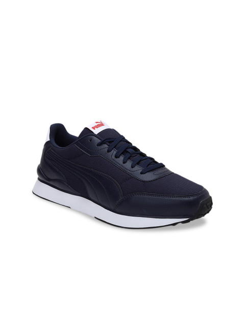 

Puma Unisex Navy Blue Woven-Design Sneakers