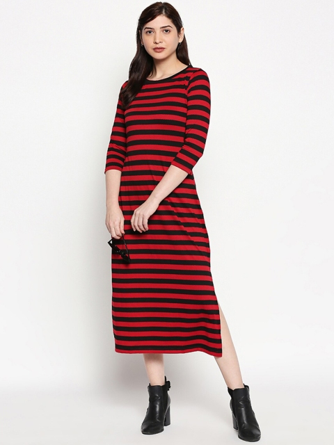 

inocenCia Women Red Striped T-shirt Dress