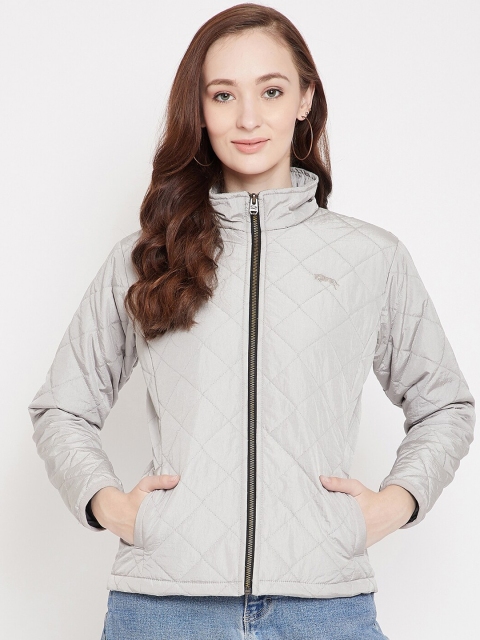 

JUMP USA Women Grey Solid Lightweight Quilted Jacket