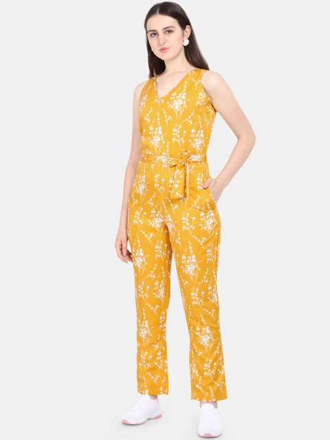 

Yuvraah Women Yellow & White Printed Jumpsuit