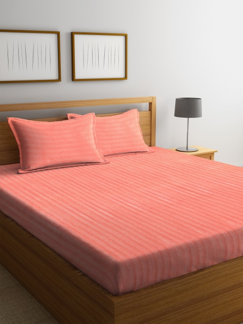 

Trident Rose Pink Solid 210 TC Cotton 1 King Bedsheet with 2 Pillow Covers