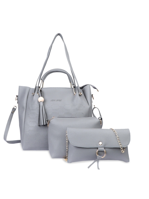 

LEGAL BRIBE Grey Set of 3 Self Design Shoulder Bag