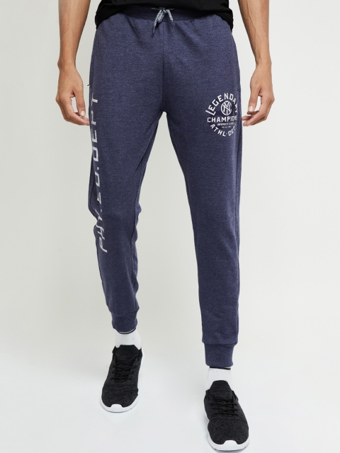 

max Men Blue Printed Joggers