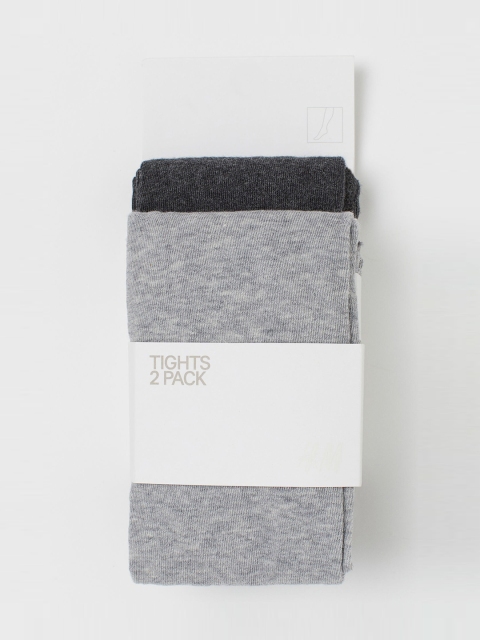 

H&M Girls Grey 2 Pack Tights