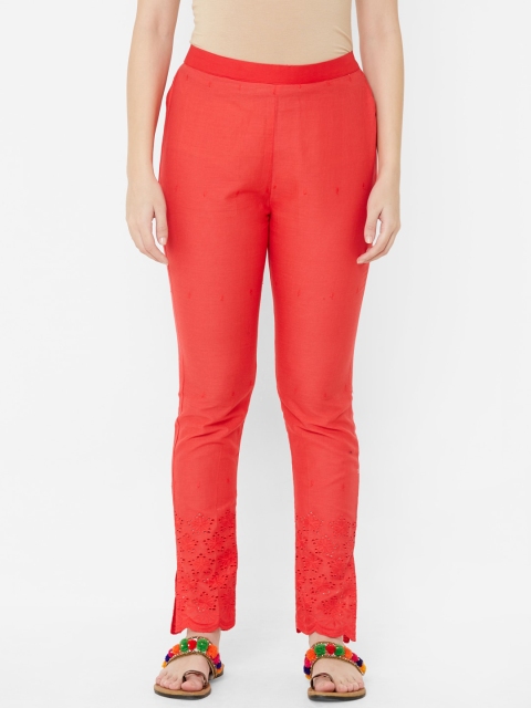 

Juliet Women Coral Regular Fit Solid Regular Trousers