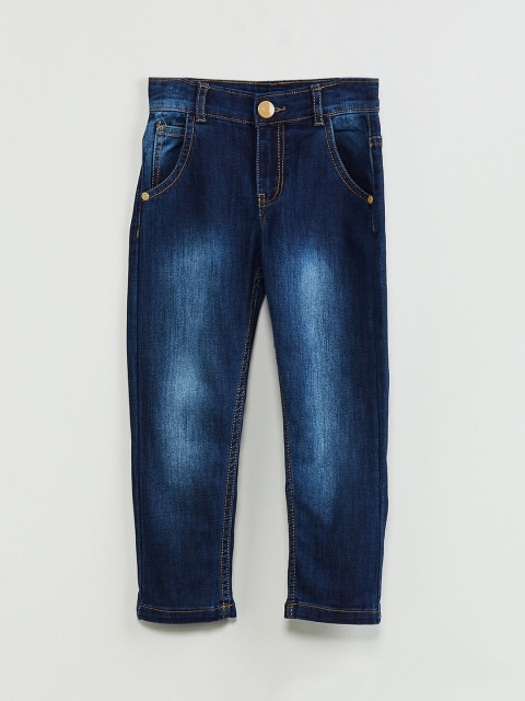 

max Boys Navy Blue Regular Fit Mid-Rise Clean Look Jeans