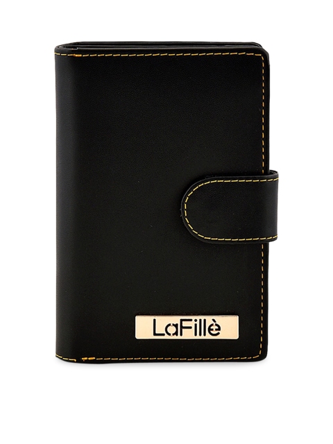 

LaFille Women Black Solid Two Fold Wallet