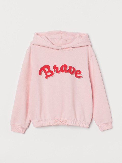 

H&M Girls Pink Printed Hoodie