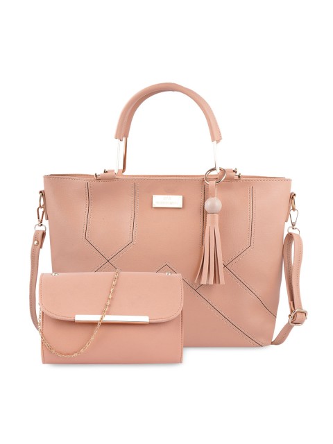 

WOMEN MARKS Cream-Coloured Solid Handheld Bag